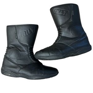 BILT Motorcycle Men’s Black Armored Leather Boots Sz 10